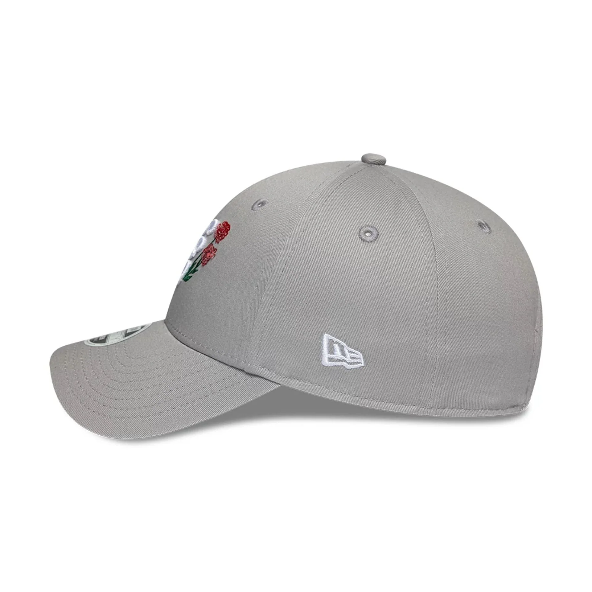 Womens New Era Floral Icon Grey 9FORTY Adjustable Cap - Image 4
