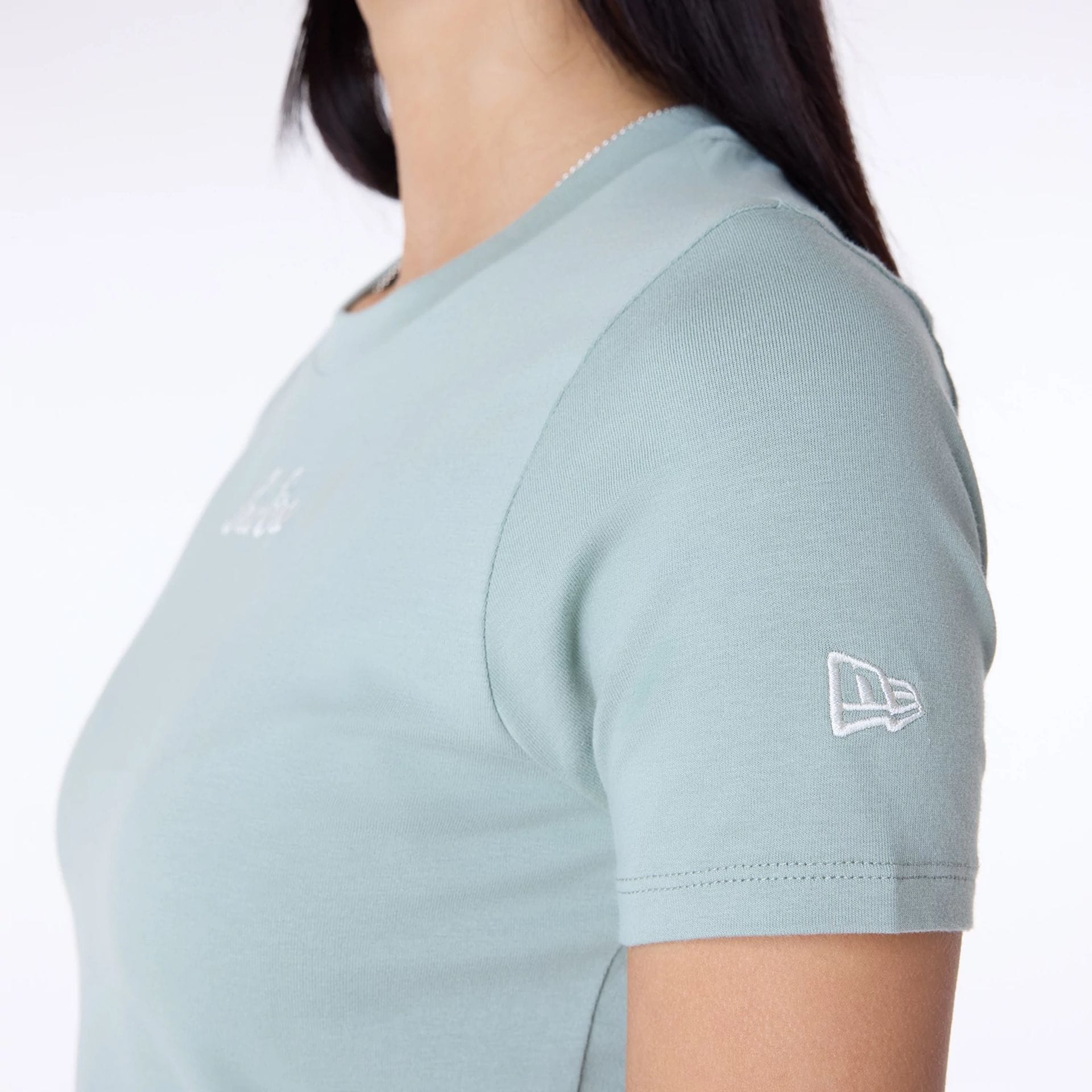 Womens New Era Slim Pastel Green T-Shirt - Image 4