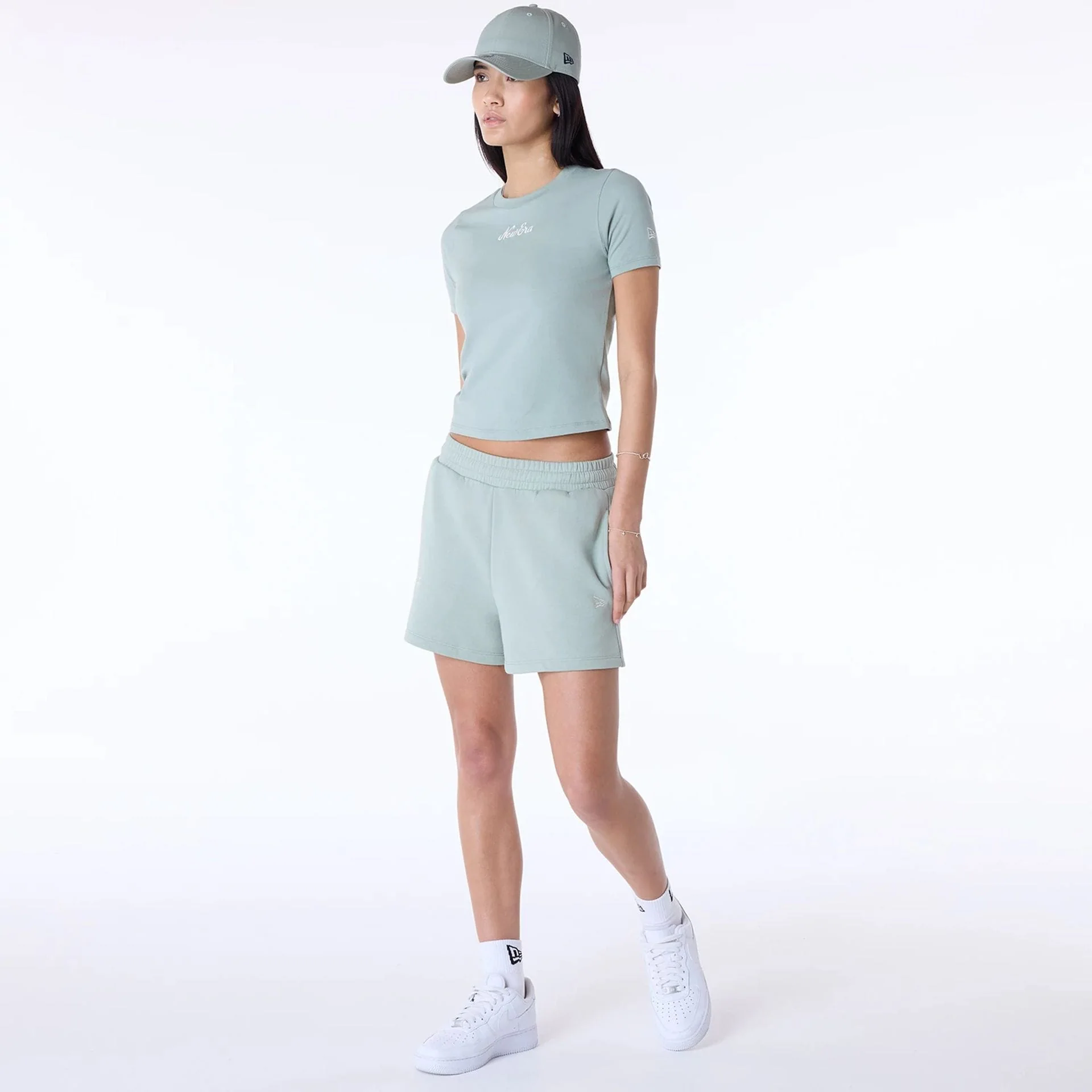 Womens New Era Slim Pastel Green T-Shirt - Image 8