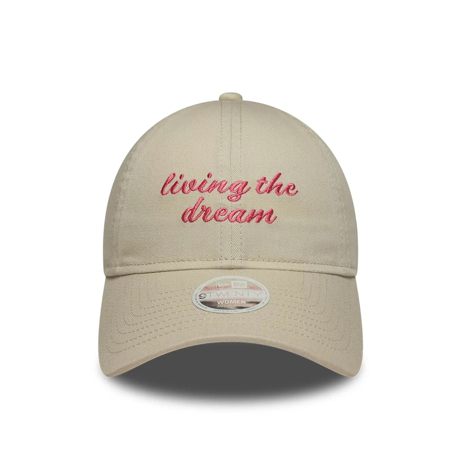 Womens New Era Slogan Cream 9TWENTY Adjustable Cap - Image 2