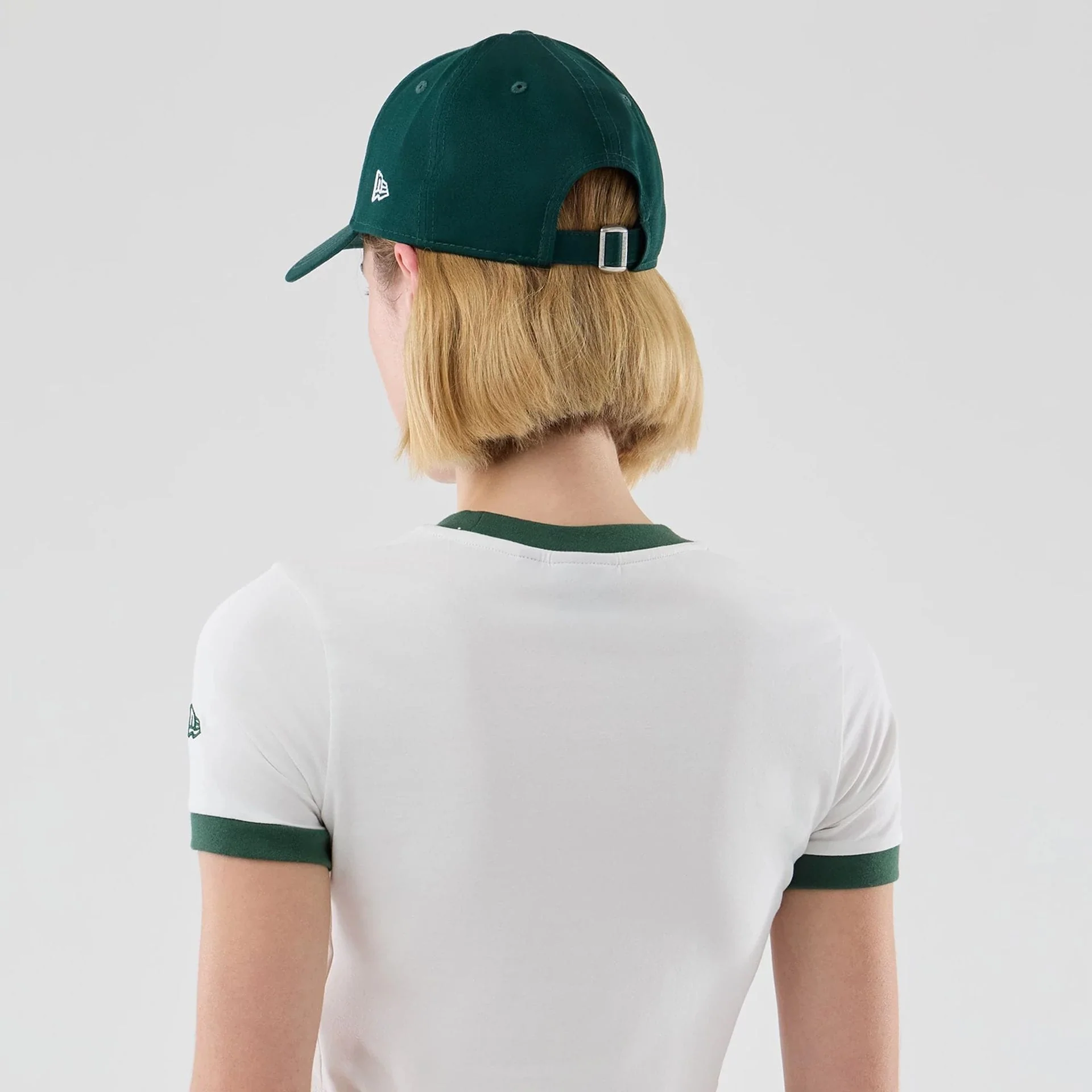 Womens New Era White Cropped Slim T-shirt - Image 7