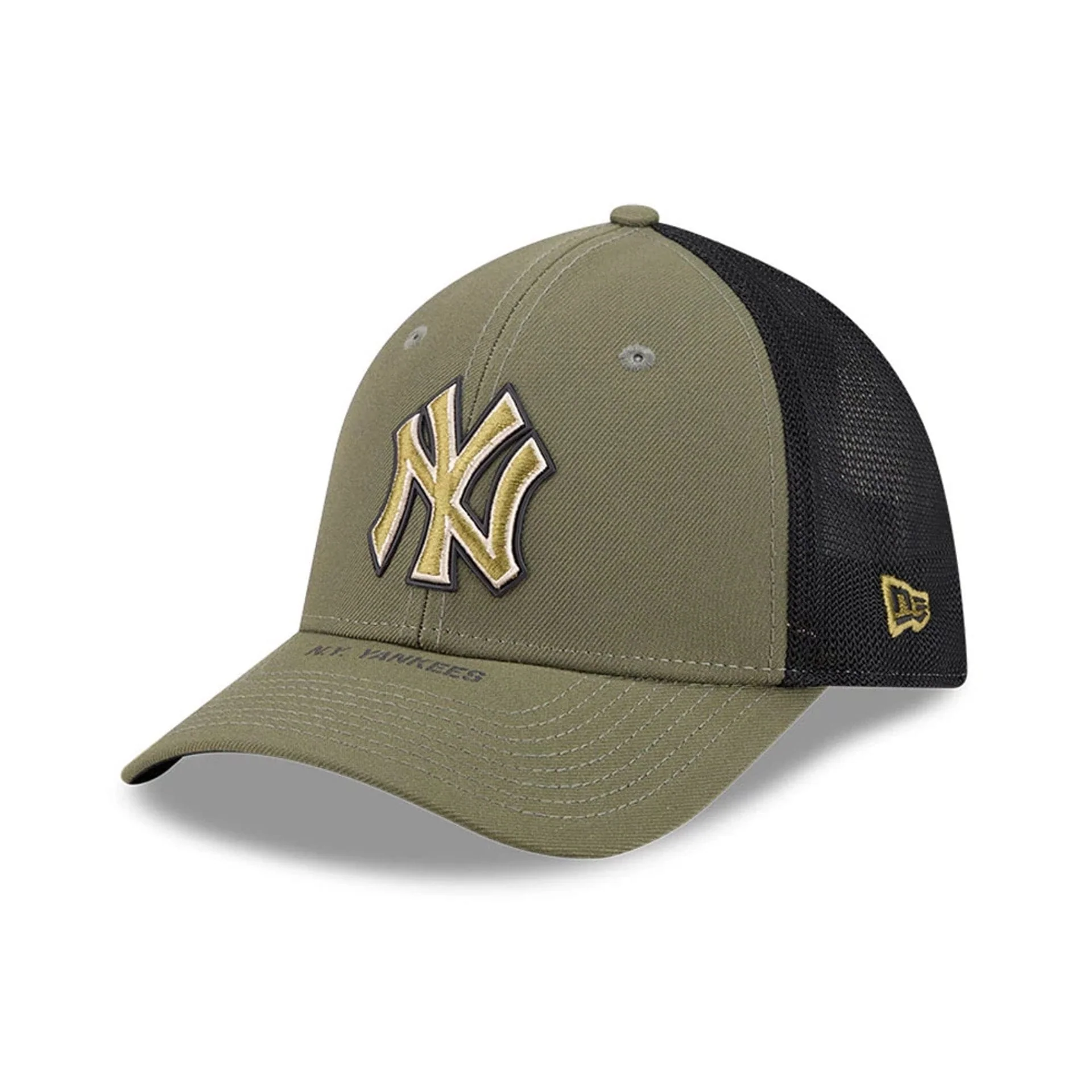 Yankees MLB Armed Forces Day 2026 Green 39THIRTY M-Crown Stretch Fit Cap - Image 3