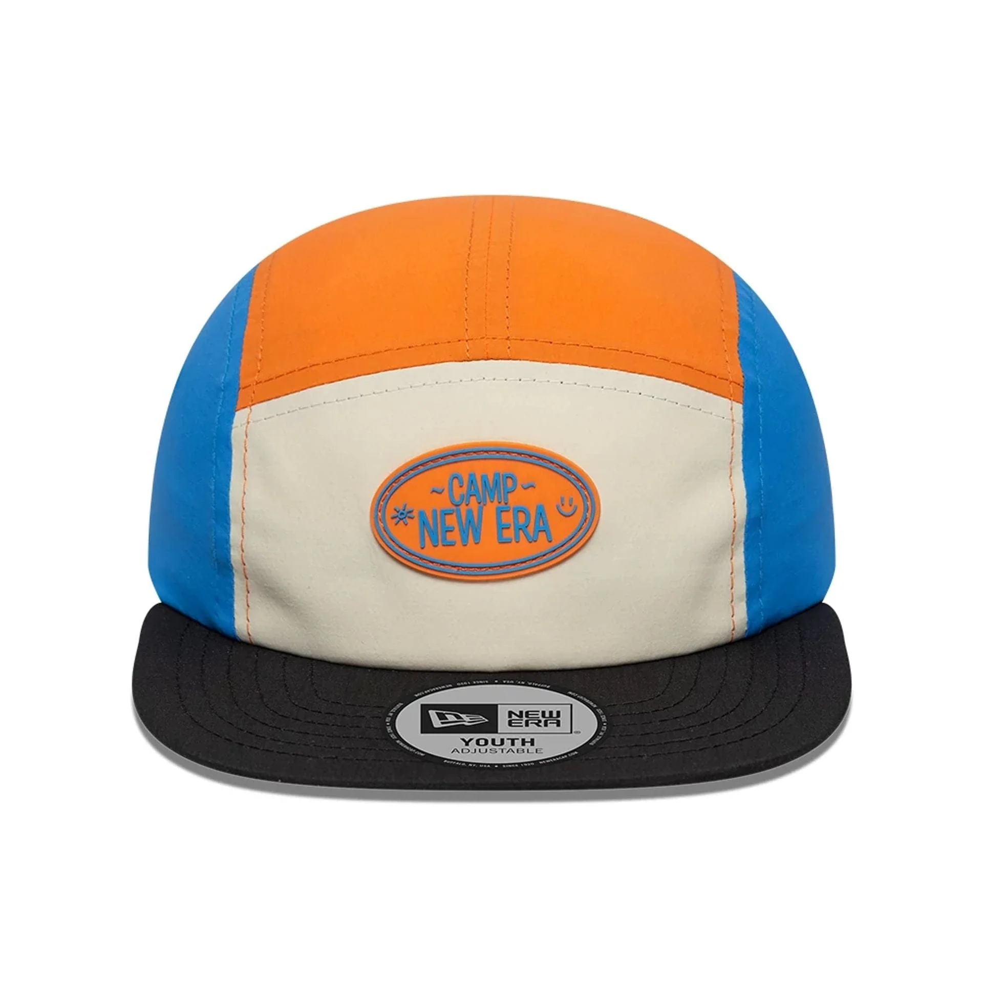 Youth New Era Colourblock Light Beige Camper Cap - Image 2